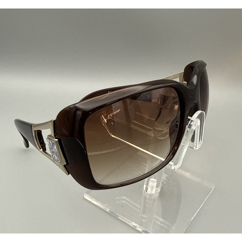 Fossil Whitney Sunglasses 'Hollywood Glam' Brown/Gold Full Rim crystal accents